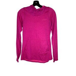 NEW BALANCE WOMEN'S HEATHER MAGENTA HOODED LS PULLOVER SZ S NWOT